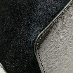 Pre Owned Gucci Black Medium Suede Ophidia Web Dome Satchel