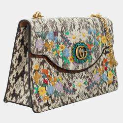 Pre Owned Gucci Embroidered Linea Ricami Shoulder Bag