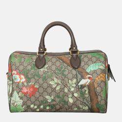 Pre Owned Gucci Tian GG Supreme Boston Bag