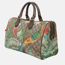 Pre Owned Gucci Tian GG Supreme Boston Bag