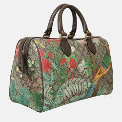Pre Owned Gucci Tian GG Supreme Boston Bag