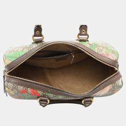 Pre Owned Gucci Tian GG Supreme Boston Bag