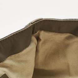 Pre Owned Gucci Grey/Beige GG Canvas and Leather Large Scarlett Stud Tote