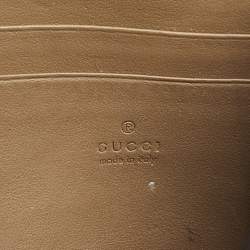 Pre Owned Gucci Beige/Brown GG Supreme Canvas and Leather Dionysus Wallet on Chain