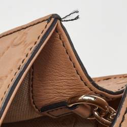 Pre Owned Gucci Light Brown Guccissima Leather Mini Emily Chain Shoulder Bag