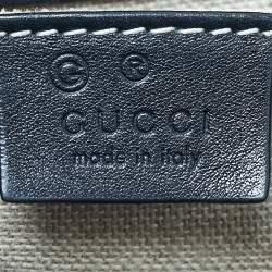 Pre Owned حقيبة كتف غوتشي إميلي سلسلة جلد مايكروغوتشيسيما سوداء متوسطة