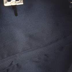 Pre Owned Gucci Black/Beige GG Canvas and Leather Jackie Hobo