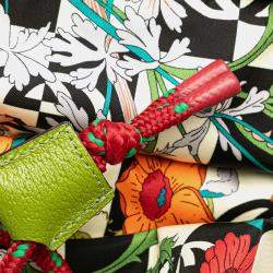 Pre Owned Gucci Multicolor The North Face Floral Multicolor Nylon and Leather Backpack