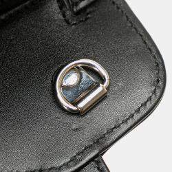 Pre Owned Gucci Black Small Leather Petite GG Tote