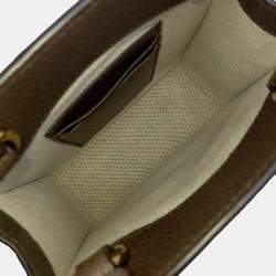 Pre Owned Gucci Beige Canvas Ophidia Mini Crossbody Bag