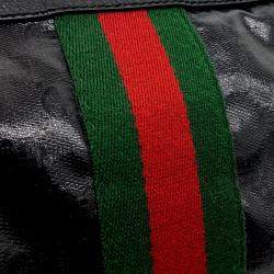 Pre Owned Gucci Black Fabric GG Crystal Web Cosmetic Case