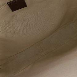 Pre Owned Gucci Beige Brown Canvas and Leather Ophidia Briefcase