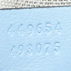 Pre Owned Gucci Light Blue Microguccissima Leather Mini Nice Dome Bag