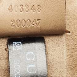 Pre Owned Gucci Beige GG Supreme Canvas and Suede Medium Crystals Embellished Dionysus Shoulder Bag