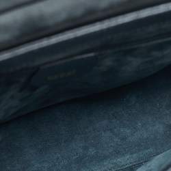 Pre Owned Gucci Black Leather Bamboo Top Handle Bag