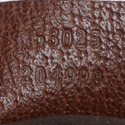 Pre Owned Gucci Blue/Brown GG Denim and Leather Abby Shoulder Bag