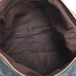 Pre Owned Gucci Blue/Brown GG Denim and Leather Abby Shoulder Bag