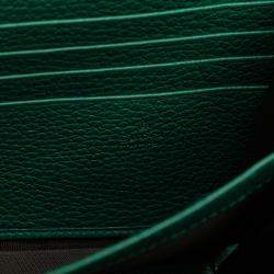 Pre Owned Gucci Green Mini Leather Dionysus Wallet on Chain