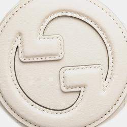 Pre Owned Gucci White Mini Leather Blondie Barrel Shoulder Bag