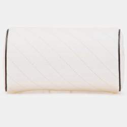 Pre Owned Gucci White Mini Leather Blondie Barrel Shoulder Bag