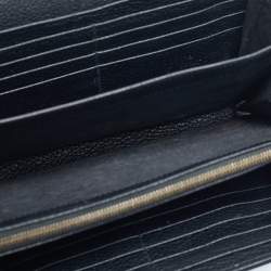 Pre Owned Gucci Black Leather GG Marmont Wallet on Chain