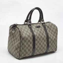 Pre Owned حقيبة غوتشي "جوي بوسطن" متوسطة جلد و كانفاس جي جي داكنة بنية