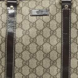 Pre Owned حقيبة غوتشي "جوي بوسطن" متوسطة جلد و كانفاس جي جي داكنة بنية