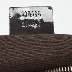 Pre Owned حقيبة غوتشي "جوي بوسطن" متوسطة جلد و كانفاس جي جي داكنة بنية