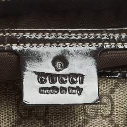 Pre Owned حقيبة غوتشي "جوي بوسطن" متوسطة جلد و كانفاس جي جي داكنة بنية