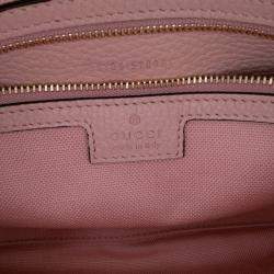 Pre Owned Gucci Blue Pink Limited Edition Small GG Embroidered Denim Floral Jackie 1961 Crossbody