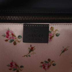 Pre Owned Gucci Classic Top Handle Medium Limited Edition Calfskin Acrylic Bag