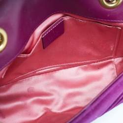 مملوكة مسبقًا حقيبة كتف غوتشي مارمونت جي جي ميني مخمل مبطنة بنفسجي