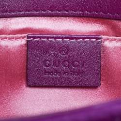 مملوكة مسبقًا حقيبة كتف غوتشي مارمونت جي جي ميني مخمل مبطنة بنفسجي