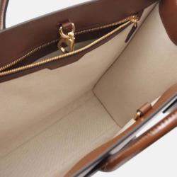 Pre Owned Gucci Brown Medium GG Supreme Interlocking G Tote