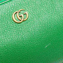 Pre Owned Gucci Green Mini Leather Aphrodite Shoulder Bag
