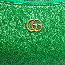 Pre Owned Gucci Green Mini Leather Aphrodite Shoulder Bag