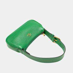 Pre Owned Gucci Green Mini Leather Aphrodite Shoulder Bag