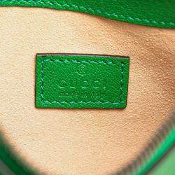Pre Owned Gucci Green Mini Leather Aphrodite Shoulder Bag
