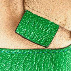 Pre Owned Gucci Green Mini Leather Aphrodite Shoulder Bag