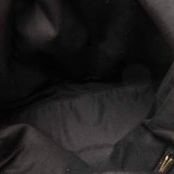 Pre Owned Gucci Black GG Canvas Web Detail Metal Bamboo Hobo