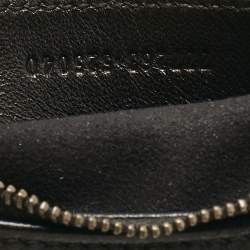 Pre Owned Gucci Black Matelassé Leather GG Marmont Zip Hobo