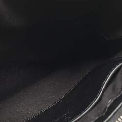 Pre Owned Gucci Black Matelassé Leather GG Marmont Zip Hobo