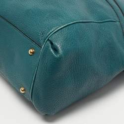 Pre Owned Gucci Dark Green Leather GG Ride Tote