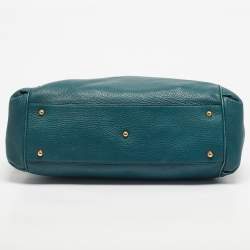 Pre Owned Gucci Dark Green Leather GG Ride Tote