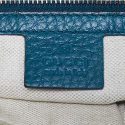 Pre Owned Gucci Dark Green Leather GG Ride Tote