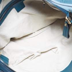 Pre Owned Gucci Dark Green Leather GG Ride Tote