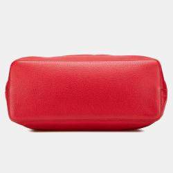 Pre Owned Gucci Red Large Pebbled Calfskin Soho Convertible Hobo
