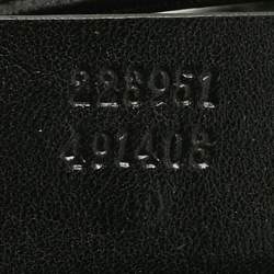 Pre Owned Gucci Black Leather Interlocking Icon Drawstring Hobo