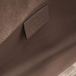 Pre Owned Gucci Old Rose Microguccissima Patent Leather Broadway Clutch