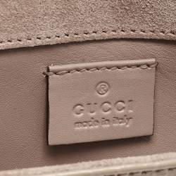 Pre Owned Gucci Old Rose Microguccissima Patent Leather Broadway Clutch